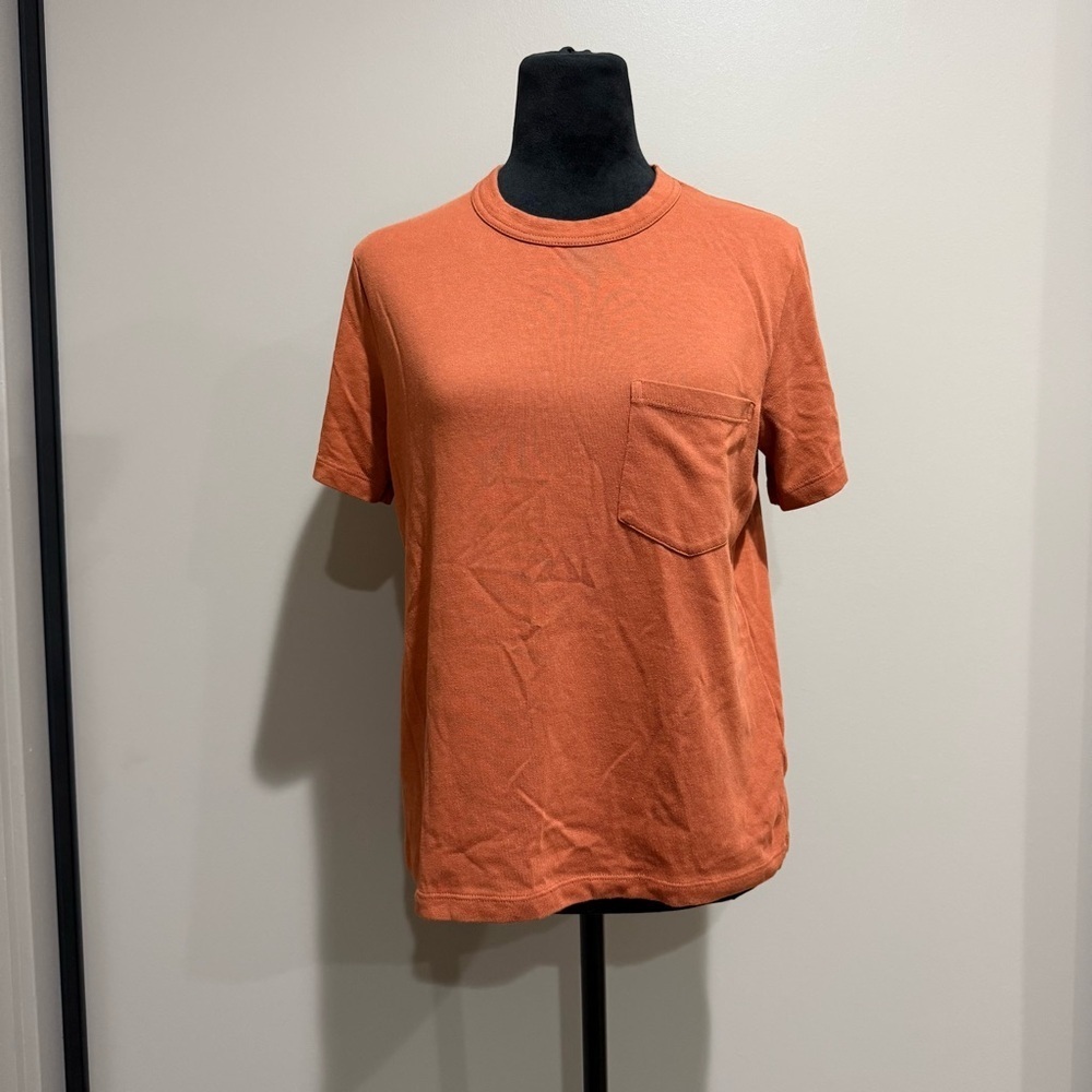 Madewell Tomboy Pocket Burnt Orange Garment-Dyed T-Shirt